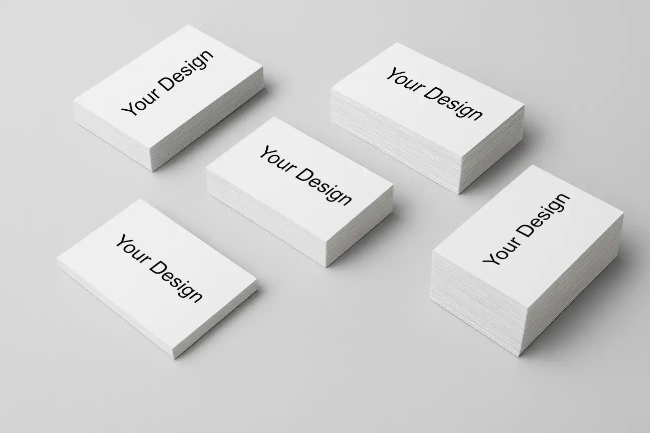 A stack of professional business cards